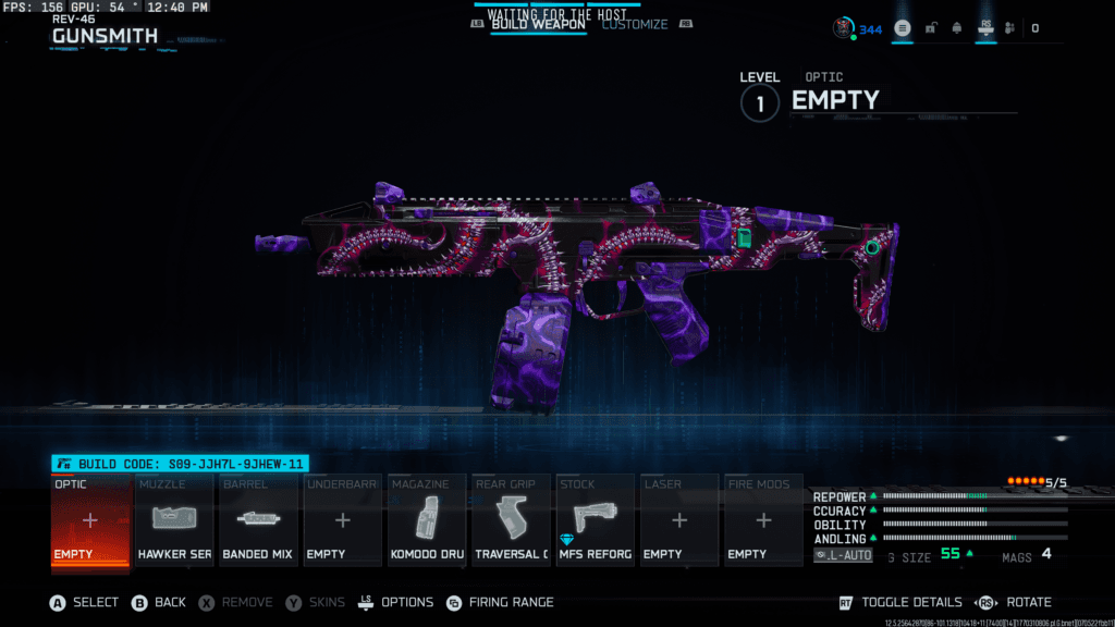 The REV-46 loadout in Warzone. Screenshot by esports.gg