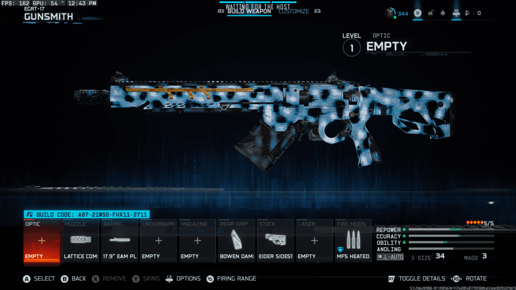 The ERGT-17 loadout in Black Ops 7. Screenshot by esports.gg