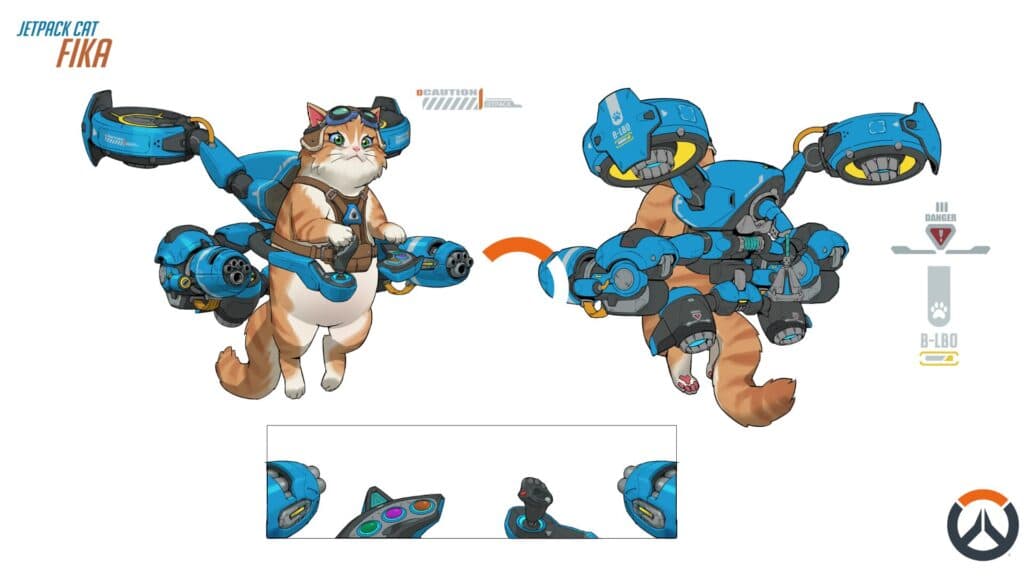 Jetpack Cat Fika concept art (Image via Blizzard Entertainment)