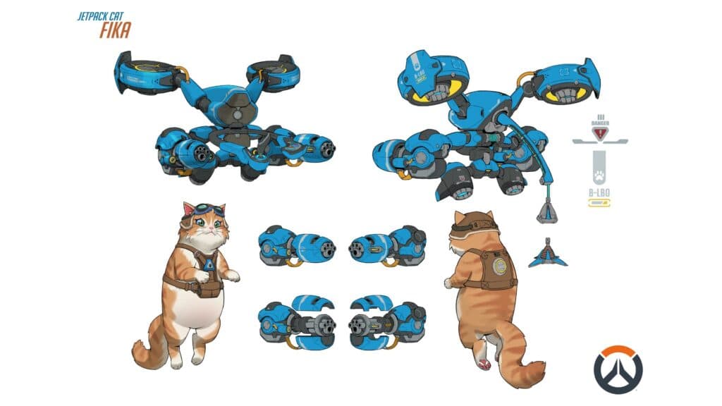 More Jetpack Cat Fika concept art (Image via Blizzard Entertainment)