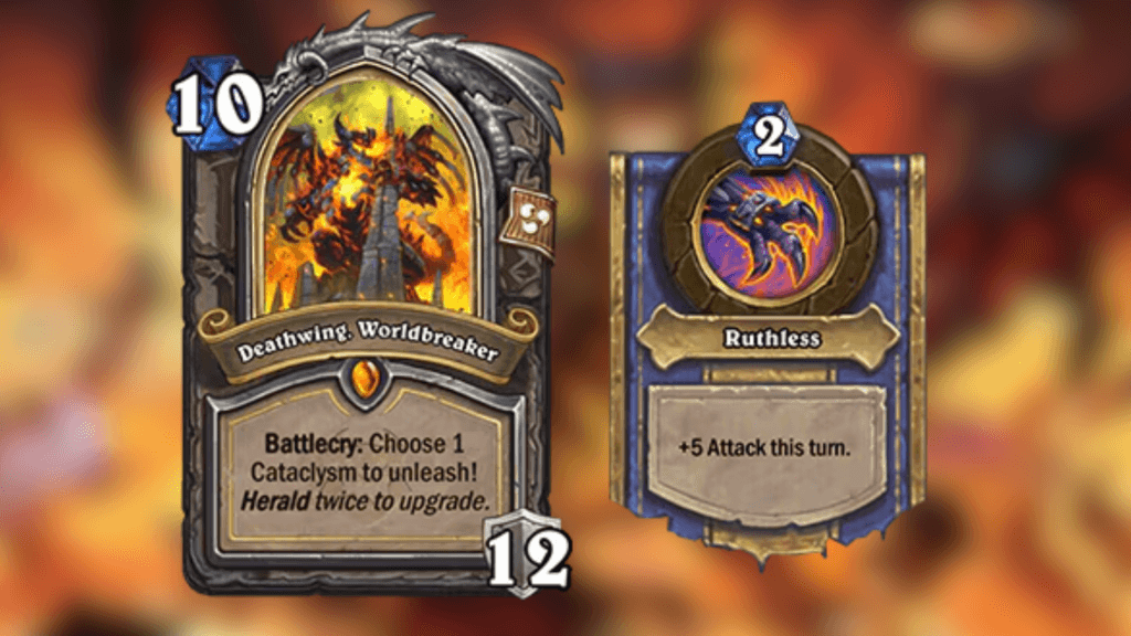 Deathwing, Worldbreaker as a hero card in Hearthstone (Image via Blizzard Entertainment)
