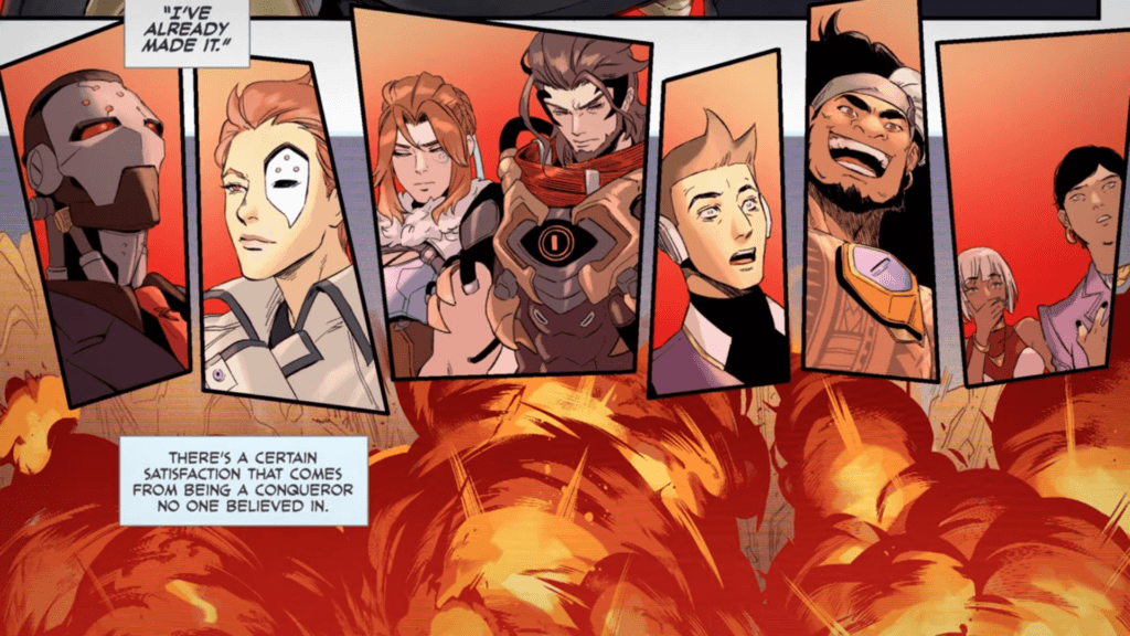 The explosion in the "Vengeance Comes" comic (Image via Blizzard Entertainment)