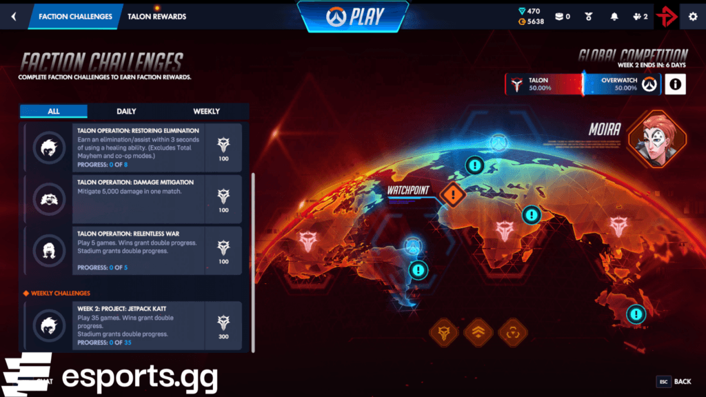 Week 2 challenges (Screenshot via esports.gg)