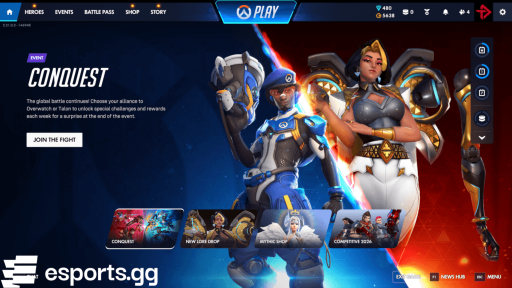 Overwatch Conquest event Week 3 (Screenshot via esports.gg)