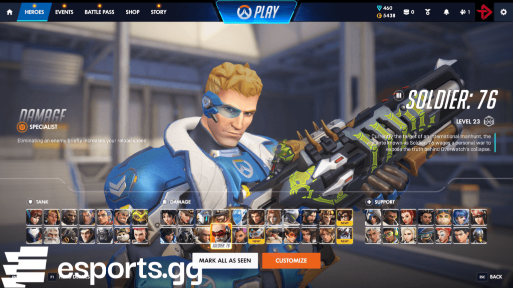 Hitscan heroes can counter Jetpack Cat in Overwatch (Screenshot via esports.gg)