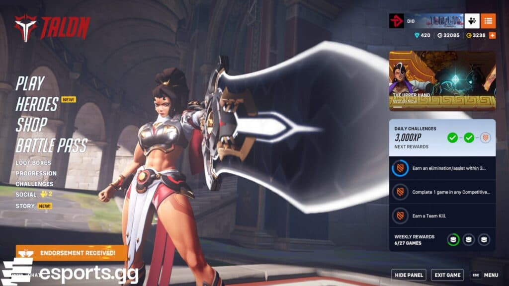 Talon's Overwatch takeover (Screenshot via esports.gg)