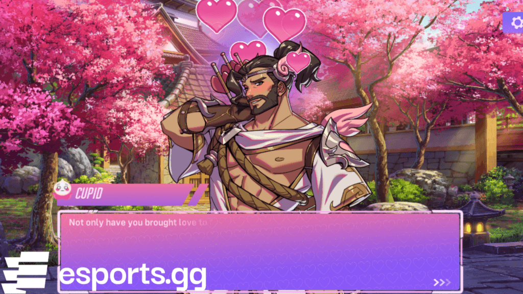 Cupid Hanzo in Loverwatch (Screenshot via esports.gg)
