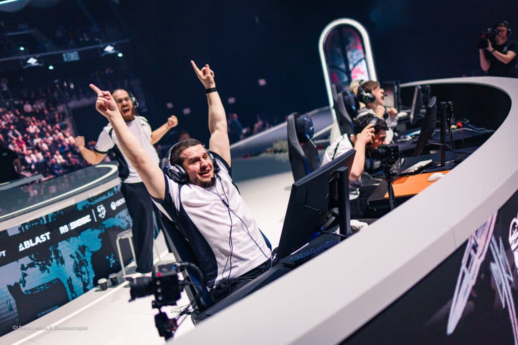 R6 Team Secret in the arena during the Six Invitational 2026 Finals (Image via Ubisoft | Adela Sznajder)