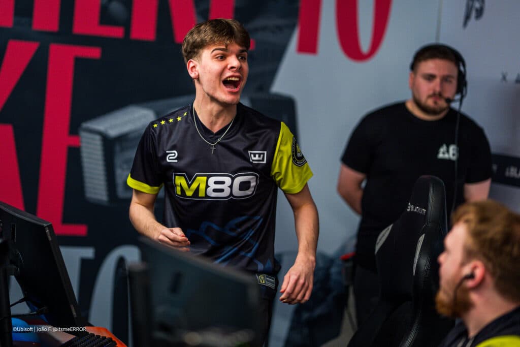 M80 during the Six Invitational 2026 Groups (Image via Ubisoft | Joao Ferreira)