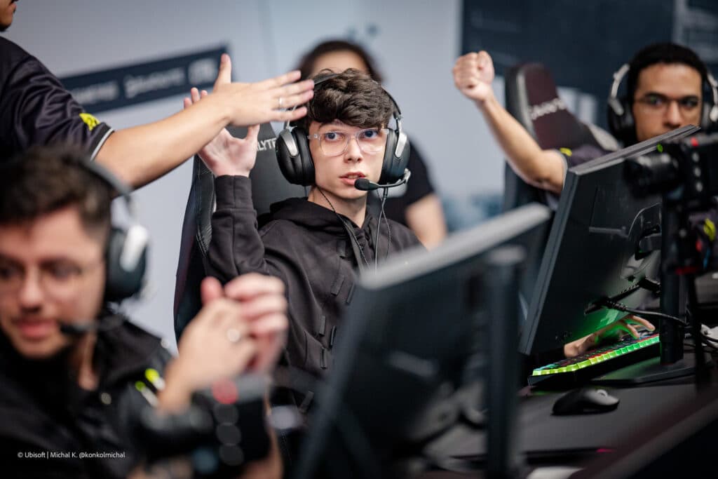 R6 Ninjas in Pyjamas during the Six Invitational 2026 Groups (Image via Ubisoft | Michal Konkol)