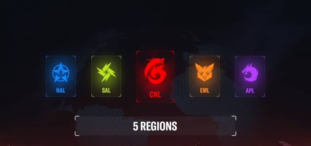 Five regions of R6 Siege X esports in 2026 (Image via Ubisoft)