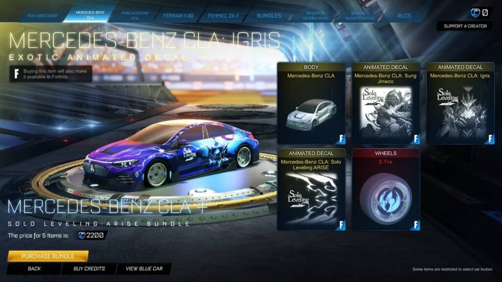 The Igris decal in Rocket League (Image via esports.gg)