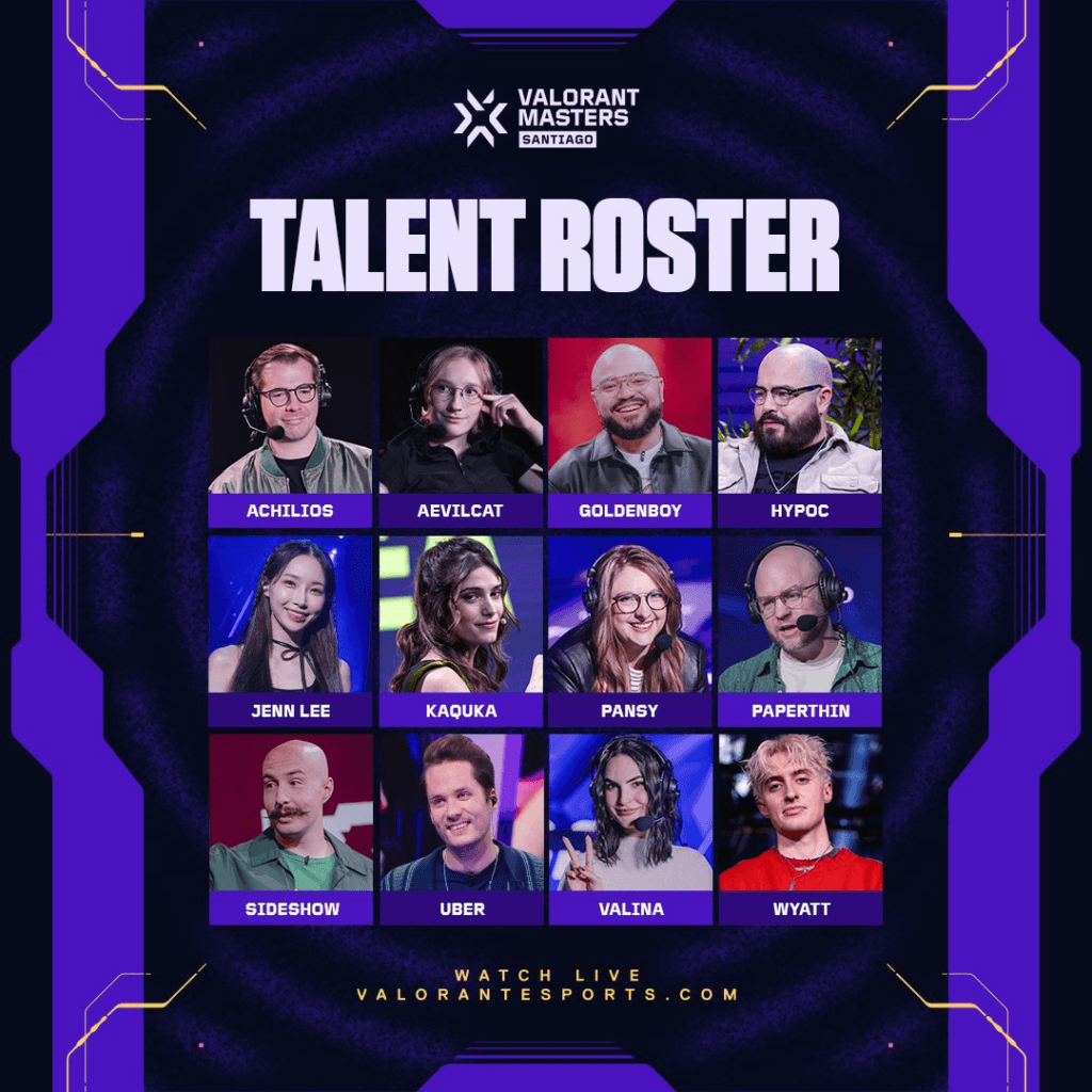 VALORANT Masters Santiago talent roster (Image by Riot Games)