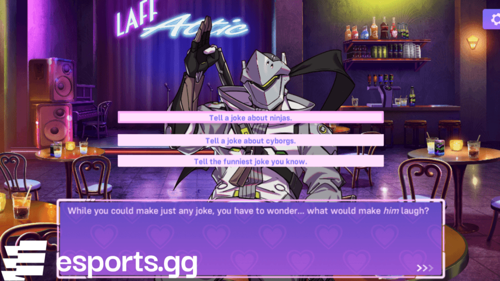 Genji in Loverwatch (Screenshot via esports.gg)