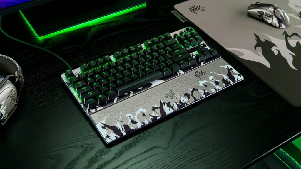 Keyboard in the Razer NiKo collection, Huntsman V3 Pro TKL 8KHz (Image via Razer)