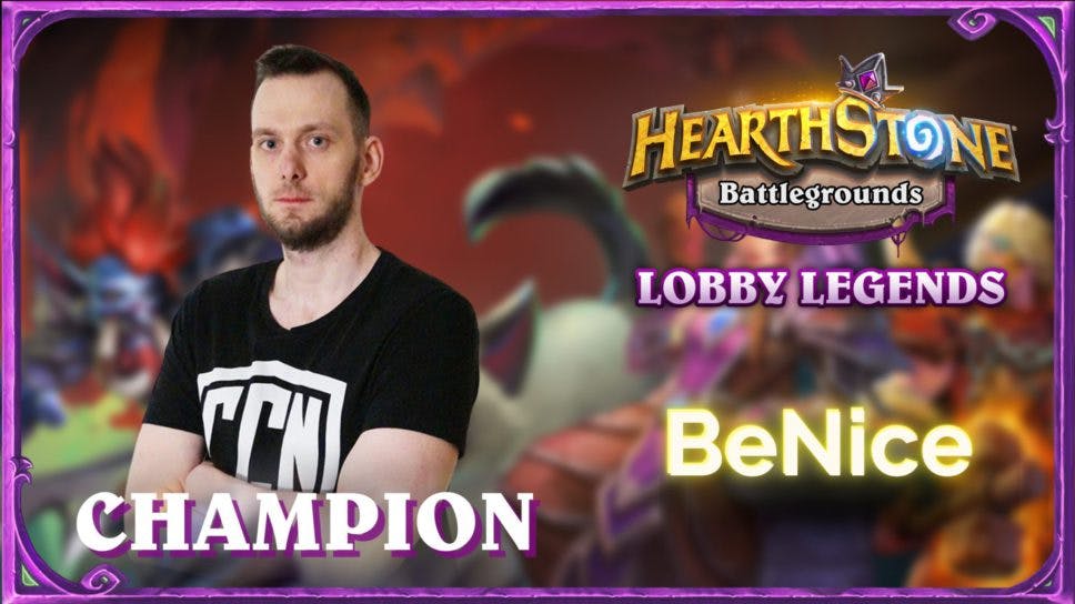 BeNice is Battlegrounds Lobby Legends’ first champion: “it’s nice to be important, but it’s more important to be nice“ cover image