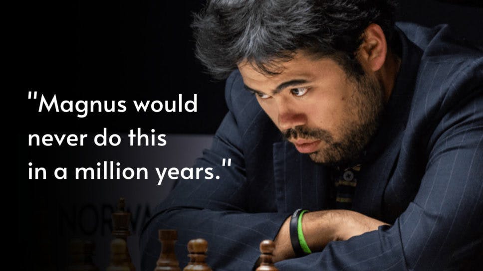 Hikaru Nakamaru on Carlsen’s withdrawal: “He would never do this in a million years”, more GMs react cover image
