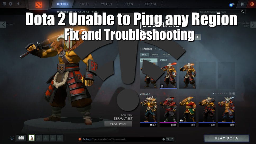 How to solve the Unable to Ping any Region error in Dota 2 cover image