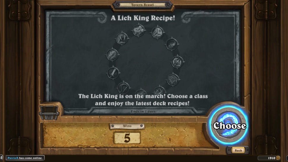 Try out 13 March of the Lich King Hearthstone decks for free with “A Lich King Recipe” Tavern Brawl cover image