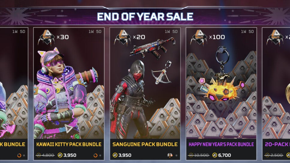 The Apex Legends End of Year Sale arrives with eight new bundles cover image