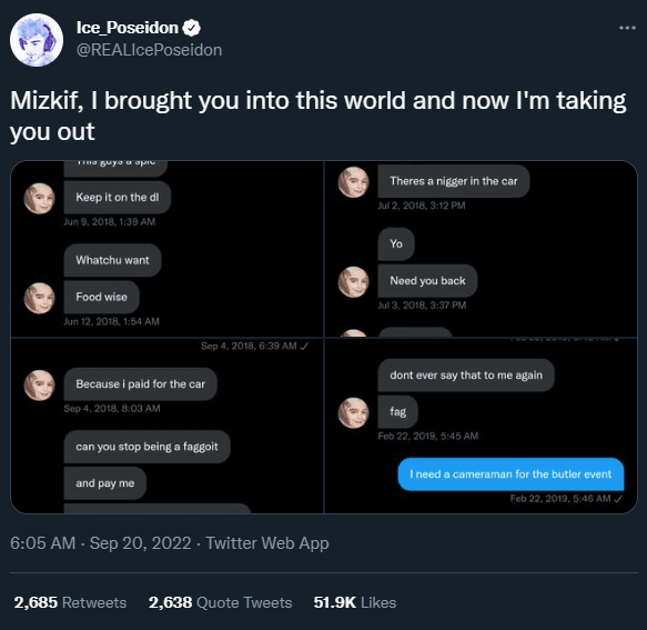 Ice Poseidon decides to end Mizkif