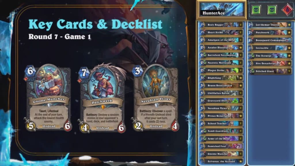 HunterAce Unholy Deck - Image via Hearthstone