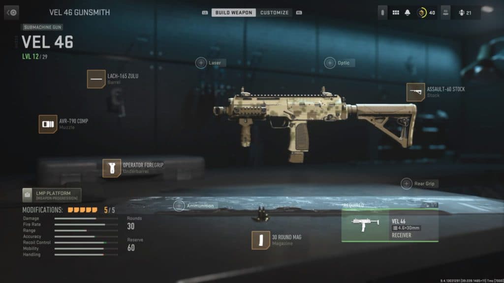 The Best Build for the Vel 46 in MW2