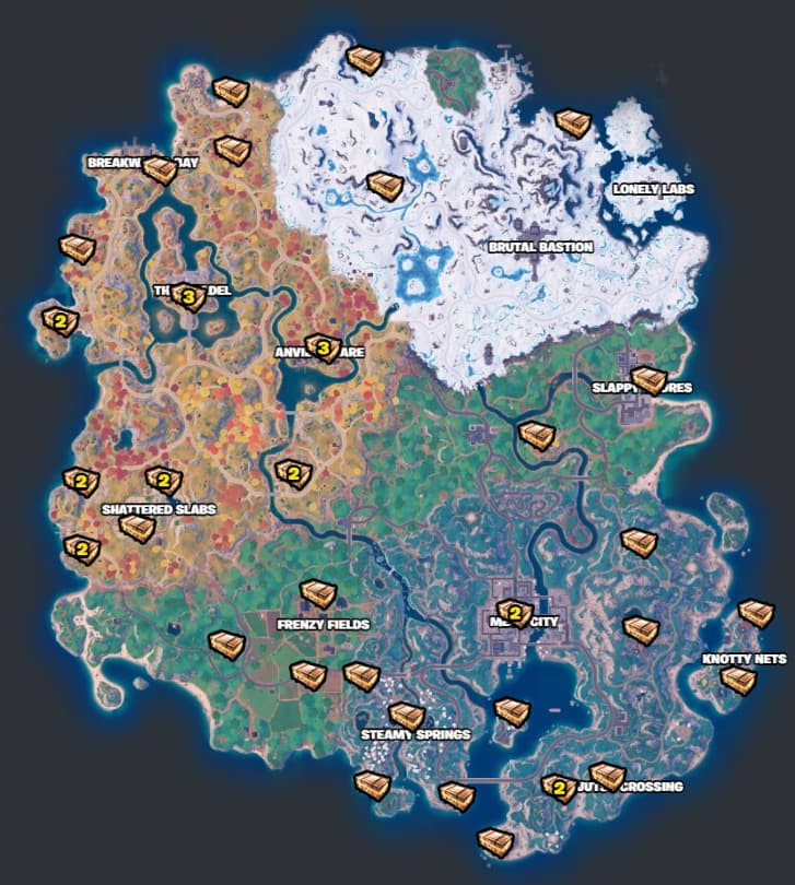 All Thunder Spear locations in Fortnite Esports.gg