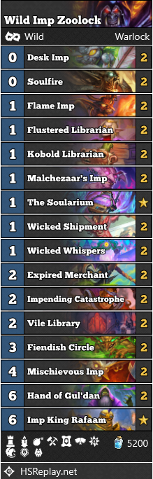 Imp Zoolock Hearthstone Wild Decks